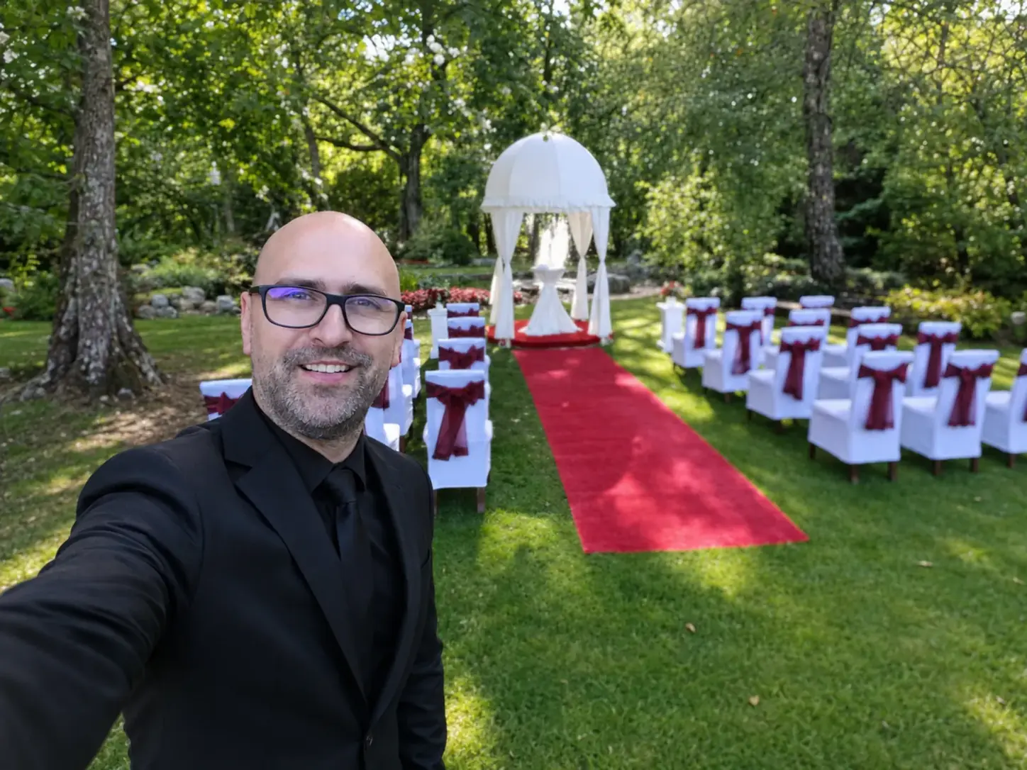 A moment from a wedding ceremony